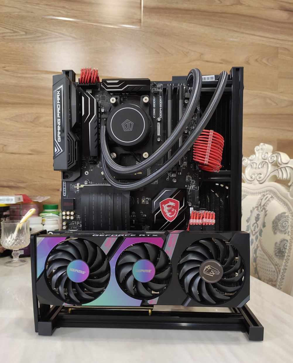 ATX EATX PC 테스트 벤치 손잡이 컴퓨터 수냉  - Aluminum Open Frame Test Bench Water Cooling 리뷰 및 가격